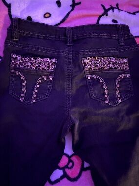 Skinny Leopard Pocket Jeans